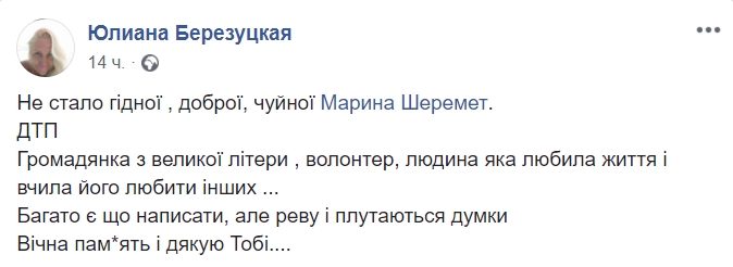 Відома волонтерка загинула у ДТП під Черніговом: деталі трагедії